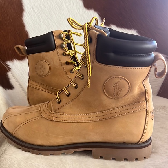 Ralph Lauren Polo Whitwood duck suede hiking boots size 8.5 D, style Whitwood - Picture 4 of 15